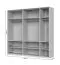 Armoire à cinq portes offrant un espace de rangement suffisant, modèle Neiafu 13, couleur : cachemire, pieds réglables, système de fermeture en douceur, dimensions : 224 x 227 x 56 cm