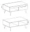 Table basse au design épuré Cathcart 02, Couleur : Chêne Riviera / Blanc - Dimensions : 46 x 107 x 67 cm (H x L x P)