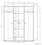 Armoire à portes battantes / penderie Rabaul 22, couleur : chêne Sonoma - Dimensions : 200 x 165 x 55 cm (H x L x P)