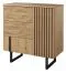Commode Slatina 12 | Chêne / Noir | 96 x 91 x 45 cm | Design moderne | Push-to-open