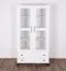 Vitrine Tellin 02, Couleur : Blanc / Blanc brillant - Dimensions : 190 x 90 x 40 cm (H x L x P)