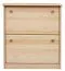 Commode à chaussures Armoire à chaussures Pin bois massif, Couleur: Naturel 80x72x30 cm, Bois massif Armoire à chaussures Abbildung