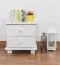 Table de nuit Blanc Pin massif Abbildung