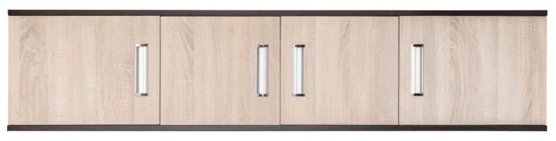 Elément supérieur pour armoire / penderie Sepatan 04 à portes battantes, couleur : Wenge / Chêne de Sonoma - Dimensions : 40 x 180 x 60 cm (H x L x P)
