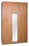 Armoire à portes coulissantes / penderie Sepatan 12, couleur : aulne - Dimensions : 240 x 150 x 58 cm (H x L x P)
