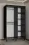 Armoire design moderne Jotunheimen 112, couleur : noir - dimensions : 208 x 100,5 x 62 cm (h x l x p)
