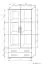 Vitrine Cikupa 24, couleur : Noyer / Orme - Dimensions : 190 x 90 x 40 cm (H x L x P)