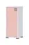 Chambre d'enfant - Commode Benjamin 50, Couleur : Blanc / Rose - Dimensions : 102 x 44 x 37 cm (H x L x P)