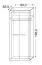 Armoire Madryn 05 à portes battantes / penderie, couleur : chêne Sonoma / blanc - 195 x 80 x 55 cm (H x L x P)