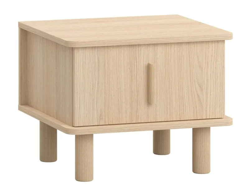 Table de chevet Aegir 44 | 1 tiroir | Style scandinave | Couleur chêne | 39 x 49 x 42 cm | Très robuste