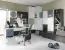 Chambre d'adolescents - commode Marincho 01, 2 parties, couleur : blanc / noir - Dimensions : 89 x 107 x 53 cm (h x l x p)