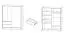 Armoire moderne avec grand espace de rangement Kirkdale 04, Couleur : Blanc / Chêne de Sonoma - Dimensions : 214 x 184 x 62 cm (H x L x P)