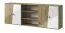 Extension d'armoire Sirte 17, Couleur : Chêne / Blanc / Gris brillant - Dimensions : 80 x 213 x 40 cm (H x L x P)