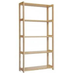 Bibliothèque - 80 cm de large, Pin Bois-massif, Couleur: Naturel Abbildung