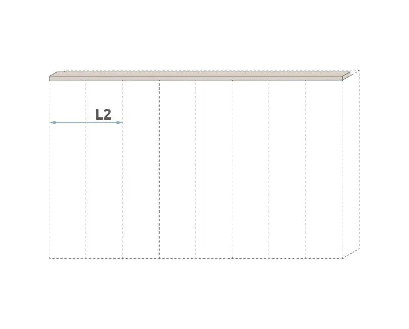 Cadre supérieur pour armoire à portes battantes / Armoire Neiafu et modules d'extension, couleur : cachemire, Largeur : 92 cm