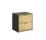 Table de chevet Dionysos 02 | Lot de 2 | 2 tiroirs | Chêne Artisan & Gris Graphite | 45,5 x 44 x 35 cm | Protection ABS