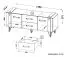 Meuble TV Atule 07, Couleur : Chêne / Gris - Dimensions : 57 x 135 x 42 cm (H x L x P)
