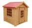 Maisonnette de jeux Happy Park Red - 1,05 x 1,05 mètre à partir de madriers de 13 mm