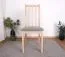 Chaise de salle à manger SIGULDA couleur chêne, rembourrage gris, mousse T-25 de qualité supérieure, bois de hêtre massif, aspect classique, matériaux de qualité supérieure