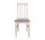Chaise de salle à manger SIGULDA couleur chêne, rembourrage gris, mousse T-25 de qualité supérieure, bois de hêtre massif, aspect classique, matériaux de qualité supérieure