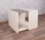 Table d’appoint Matthias 10 pour chambre ado | 47 x 57 x 56 cm | Couleurs crème et brun | Design moderne