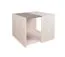 Table d’appoint Matthias 10 pour chambre ado | 47 x 57 x 56 cm | Couleurs crème et brun | Design moderne