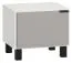 Table de nuit Pantanoso 17 | Blanc / Gris | 40 x 45 x 40 cm | Design moderne et fonctionnalité