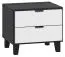 Table de nuit Vacas 42 | Noir & Blanc | 40 x 45 x 40 cm | LED & Soft Touch