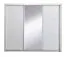 Grande 258 cm de large Armoire avec 8 casiers et 3 portes | Couleur: Blanc Abbildung