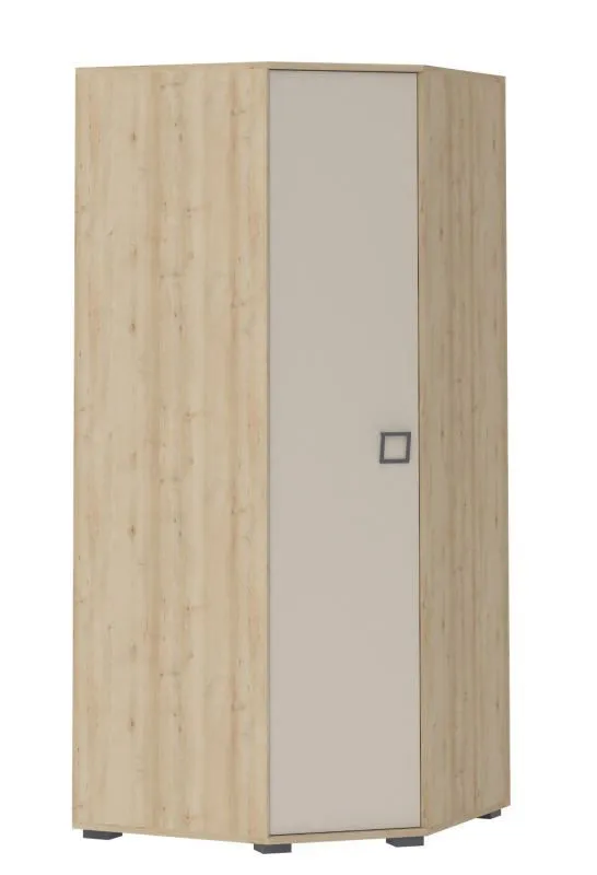 86 cm de large Armoire avec 1 porte | 3 tringles à vêtements | Couleur: Hêtre Abbildung