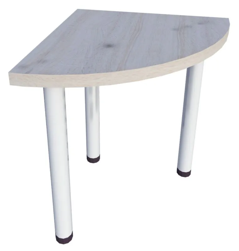 Table de connexion / extension pour bureau Garut, couleur : Chêne de Sonoma - Dimensions : 76 x 65 x 65 cm (H x L x P)