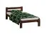 Lit une place Encamp 06 | Pin massif | Finition noyer | Couchage 90 x 200 cm