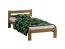 Lit simple style maison de campagne Encamp 07, pin massif, couleur : chêne - Dimensions : 90 x 200 cm (l x L)