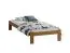Lit simple / lit d'appoint Erts 05, Pin massif, Couleur : Chêne - Surface de couchage : 90 x 200 cm (l x L)