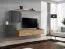 Elégant meuble-paroi Balestrand 80, couleur : gris / chêne wotan - dimensions : 150 x 250 x 40 cm (h x l x p), avec trois portes