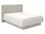 Lit double Krupa 04 | Tête de lit rembourrée beige | Finition cachemire | Protection ABS | Design moderne | 160 x 200 cm