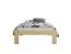 Lit d’appoint design neutre Erts 09 | Pin massif | Finition pin | 100 x 200 cm