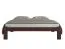 Lit junior design épuré Erts 12 | Pin massif | Finition noyer | Couchage 120 x 200 cm