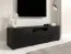 Meuble bas TV avec Fonction push-to-open Zapopan 104, une porte basculante, Couleur : Noir, un trou pour le câble, quatre compartiments, dimensions : 42 x 150 x 40 cm, pour le salon