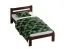 Lit une place Encamp 06 | Pin massif | Finition noyer | Couchage 90 x 200 cm