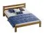 Lit junior style campagne Encamp 28 | Pin massif | Finition chêne | 160 x 200 cm