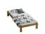 Lit simple / lit d'appoint Erts 05, Pin massif, Couleur : Chêne - Surface de couchage : 90 x 200 cm (l x L)