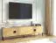 Meuble TV Amfipoli 05 | Fermeture douce | Espace optimisé | Chêne Baltic | Métal noir | 54 x 200 x 40 cm