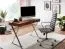 Bureau en bois massif de sheesham | Design moderne avec piètement en métal chromé | 78 x 120 x 55 cm | 1 tiroir