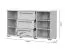 Buffet / Commode avec fonction soft-close Neiafu 95, couleur : cachemire, trois tiroirs, deux portes, Dimensions : 85 x 153 x 45 cm, trois étagères