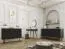 Commode élégante avec quatre compartiments Horsham 65, Couleur : Noir, Fonction push-to-open, deux portes, protection des bords ABS, deux tiroirs, Pieds : Noir