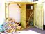 Abri pour bois de chauffage avec armoire - Dimensions : 65 x 200 x 193 cm (L x l x h)