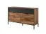 Ensemble de chambre à coucher - Ensemble B Jendouba / 3 pièces / Couleur : Châtaigne / Anthracite / Système de fermeture Soft-Close / Poignées et Pieds : Métal / 1 commode / 2 tables de chevet