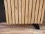 Meuble-paroi Nordkapp 01, couleur : Hickory Jackson / noir - dimensions : 192 x 320 x 45 cm (h x l x p), avec bio-cheminée noire et deux éclairages LED