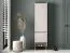Armoire / Deux portes / Dimensions : 54 x 34 x 198 cm / Système de fermeture Soft-Close / Chêne Cremona / Cachemire / Tringle coulissante / 3 compartiments / Chants en ABS